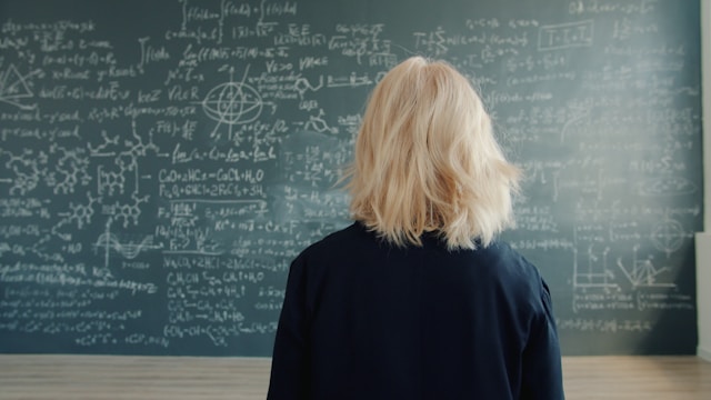 Teacher during a class